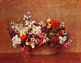 Henri Fantin-Latour Flowers in a Bowl painting